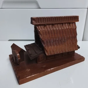 Small wooden box design, Asian house style collectible, retro home decor - Picture 1 of 8