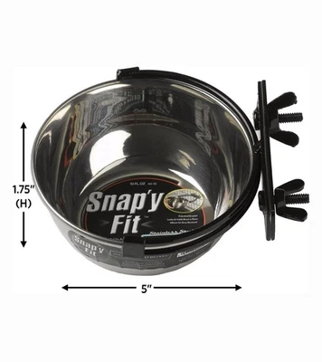 NUEVO MIDWEST ACERO INOXIDABLE Snap'y Fit PERRERA CUENCO 1.25 Taza Nuevo en Paquete Foto 1 de 4