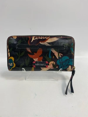 Carteira multicolorida preta tamanho Sacroots - Imagem 1 de 2