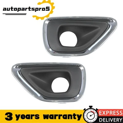 Left and Right Side Fog Light Trim Set Fit For Jeep Grand Cherokee 2014-2016 - Imagem 1 de 4