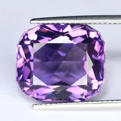 14.78 Ct Superb Cushion 15.4 x 13.5 MM 100% Natural Purple Blue Bolivia Amethyst - Image 1 of 4