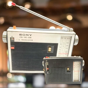 Sony TFM-110 Vintage 11 Transistorradio FM AM SW Japan funktionstüchtig getestet mit Koffer - Bild 1 von 13