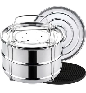 Aozita Pentole Inserto Vaporiera Impilabile con Imbracatura per Accessori Pentole Istantanee..227 - Foto 1 di 7