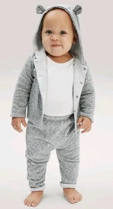 Bay Gap Baby Favorite Wendebär Hoodie Sweatshirt Hose Set 0 - 3 Monate - Bild 1 von 4
