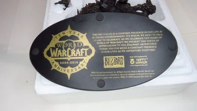 Estátua World of Warcraft Orc Wolf Rider 10 anos aniversário nevasca - Imagem 1 de 4