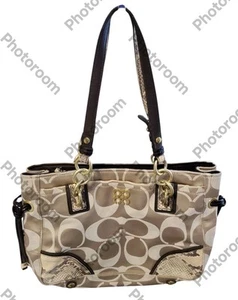 Coach Collette Signature Umhängetasche Tragetasche Python wie Besatz Nr. B1193-16475 - Bild 1 von 24