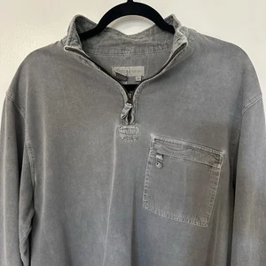 The Territory Ahead Sweatshirt Herren Stonewashed Pullover Quarter Zip Mock Neck M - Bild 1 von 6