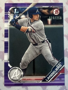 2019 Bowman Draft Shea Langeliers Purple Paper /250 #BD-67 - Picture 1 of 2