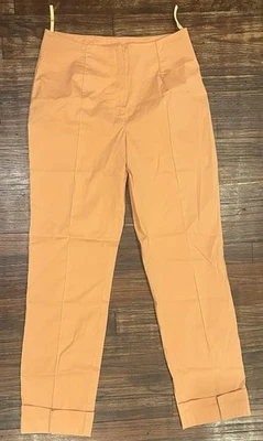Fendi Mujer Talla 40 Pantalones Pantalones Hecho en Italia Naranja Vintage Años 90 2000 Foto 1 de 4
