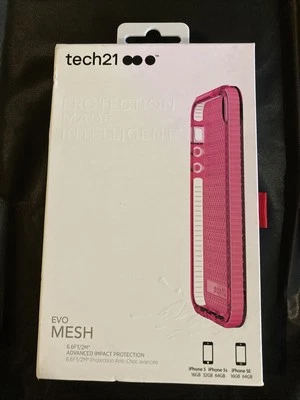 Tech21 EVO Mesh Phone Case -iPhone 5 iPhone 5s iPhone SE -Pink- - Image 1 of 3