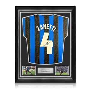 Javier Zanetti Signed Inter Milan 1998 Football Shirt. Superior Frame - Picture 1 of 5