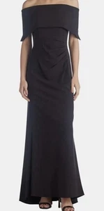 Neu mit Etikett Vince Camuto schulterfreies gerafftes Abend-Maxikleid schwarz Damengröße 4 - Bild 1 von 15