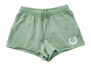 Victoria Secret Pink Shorts Medium Green Lounge Cotton - Picture 1 of 6