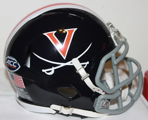 2016 Virginia Cavaliers Custom Riddell Mini Helmet vs UNC Cover