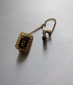 Kappa Tau Lambda 14k Gold Seed Pearl Fraternity / Sorority Pin 3.3 g - Picture 1 of 2