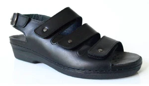 The COMFORT CLUB Women Debbie Sandals BLACK NAPPA Pick Size NIB - Picture 1 of 1