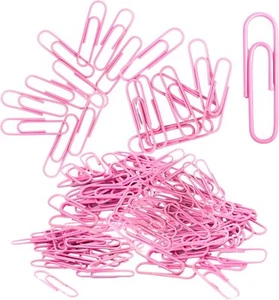 Fermagli di carta colorati rivestiti, 1,1 pollici, confezione da 500, fermacarte rosa caldo Boo... - Foto 1 di 2