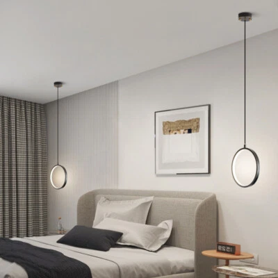 Kitchen LED Pendant Light Bedroom Lights Chandelier Lighting Black Ceiling Lamp - Image 1 of 4