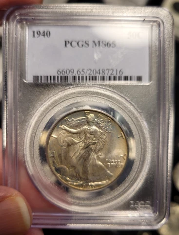 1940 Walking Liberty Half Dollar PCGS MS65 Cover