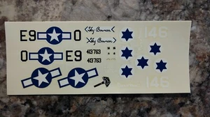 1/48 Testors P-51D Mustang Surplus Kit Decals - Picture 1 of 1