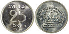Sweden Gustaf VI Silver 1957 TS 25 re GEM BU COIN KM# 824 (22 021)