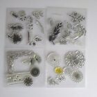 Bundle Of Clear Rubber Stamps, Leaves, Foliage, Trees, Flowers, Dandelion