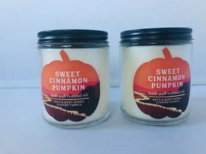 Bath & Body Works SWEET CINNAMON PUMPKIN 1- Wick Candle 7 oz / 198 gr LOT OF 2 - Picture 1 of 2