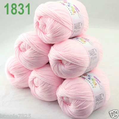 Sale 6 ballsx 50gr DK Baby Soft Cashmere Silk Wool hand knitting Crochet Yarn 31 - Image 1 of 4