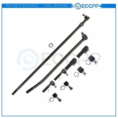 For 1992 1993-97 Ford F-350 10Pcs Suspension Adjusting Sleeve Ball Joint Tie Rod - Изображение 1 из 4