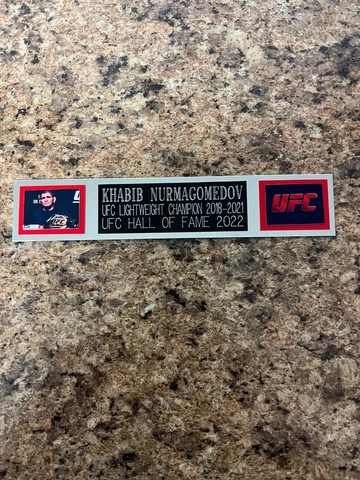 KHABIB NURMAGOMEDOV (UFC) ENGRAVED NAMEPLATE FOR PHOTO/POSTER/GLOVES/TRUNKS Cover