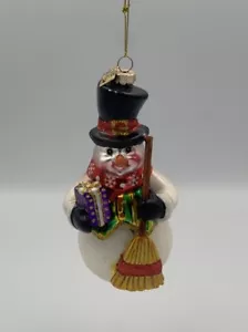 Sparkle Bright By Radko Pupazzo di Neve Natale 5,5” Ornamento 2012 con in mano una scopa - Foto 1 di 5