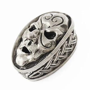 GHOST MASK Silver Metal Knife Pommel for Custom Knives Making Handle Bolster - Picture 1 of 3
