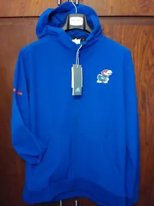 Adidas NCAA Kansas Jayhawks Squad Full Zip Hooded Jacket Women’s Size Large-Tall - Bild 1 von 4