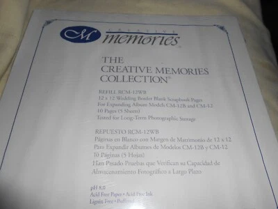 Creative Memories 12x12 Wedding Border Scrapbook Pages RCM-12WB 5 Sheets - Image 1 of 4