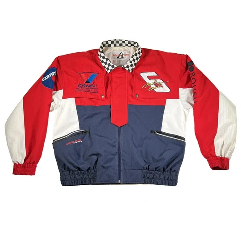 Vintage Speed Zone Nascar Jacket Mark Martin Size L/XL Roush Racing CUMMINS Cover