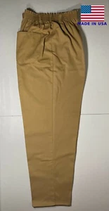 Khaki pants twill baggy scrub 5XL elastic waist made in USA Plus Size - Picture 1 of 7