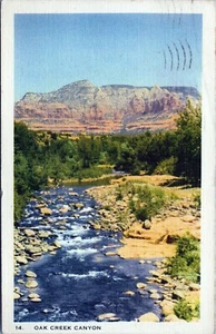 Oak Creek Canyon Postkarte Vintage 1944 Tempe Arizona nach New York verschickt Nr. 14 - Bild 1 von 2