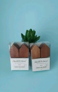Focolare e mano con magnolia casa legno porta mais 2 pz per set nuova collezione - Foto 1 di 6