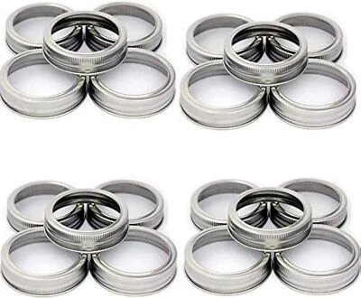 Сменные кольца из нержавеющей стали с широким горлышком для каменной консервной банки упаковка 20 шт. новые - Изображение 1 из 2