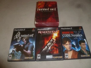PS2 PLAYSTATION 2 RESIDENT EVIL THE ESSENTIALS COMPLETE BOXED GAME SET OUTBREAK - Picture 1 of 6
