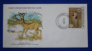 Mauritania (384) 1978 Endangered Animals - Dama Gazelle WWF FDC - Picture 1 of 2