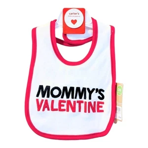 Valentine's Day New Carters MOMMYS VALENTINE Red White Baby Bib Girl Boy Love - Picture 1 of 3