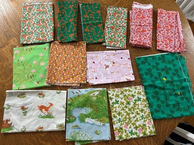 Heather Ross Briar Rose acolchado tela algodón Forestburgh 1/2 yarda piezas lote 13 Foto 1 de 4