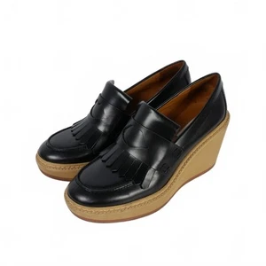 See By Chloe Tassel Loafers Heel Black Beige Women'S - Bild 1 von 6