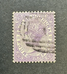 British Honduras SG 20w 4d Mauve Watermark Inverted USED - CAT £200 - Bild 1 von 1