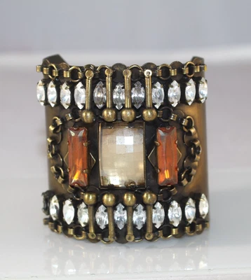 Fabuloso Enorme Brazalete Dannijo Declaración Cristal Latón Foto 1 de 4