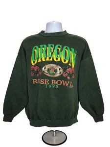 SUDADERA VINTAGE Oregon DUCKS Fútbol 1995 Rose Bowl Para Hombre L - Imagen 1 de 4