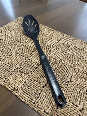 Calphalon 14" Black Nylon Plastic Cooking Serving Slotted Spoon - Image 1 of 4