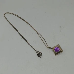 AICC 96 925 Sterling Amethyst Kugel Anhänger Halskette - Bild 1 von 5