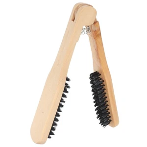 Hair Straightening Comb Wood Handle V Shaped Hair Brush for Hair Care - Picture 1 of 12